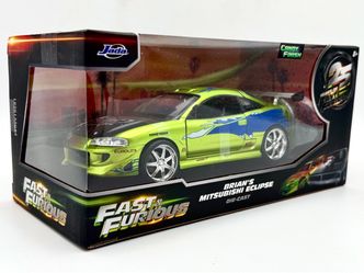 RARE CHASE Jada 1:24 Scale Fast & Furious Diecast Model - Brian’s Mitsubishi Eclipse (Candy Finish)