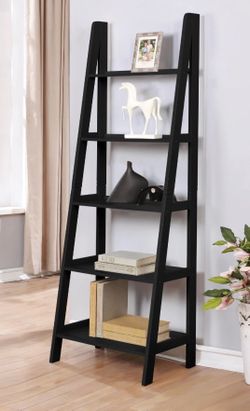 Ashley Furniture Black 5-Tier Ladder Bookshelf