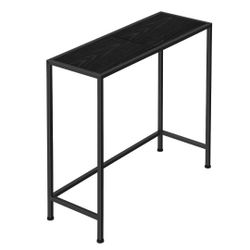 Console Table for Entryway Small Tables, Black Narrow Console Hallway Table Living Room Furniture, Thin Side Table Back of Sofa Skinny Behind Couch Ta