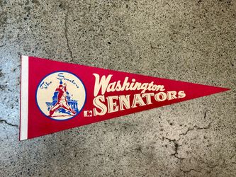 Vintage MLB Washington Senators Baseball Pennant Circa 1960s (Beautiful Condition)