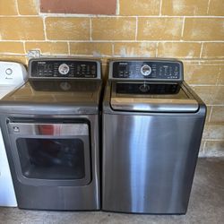 Samsung Dark Gray Washer And Dryer Set 