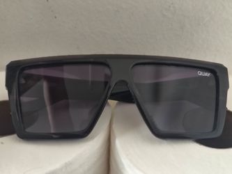 Quay Black Square Frame Sunglasses
