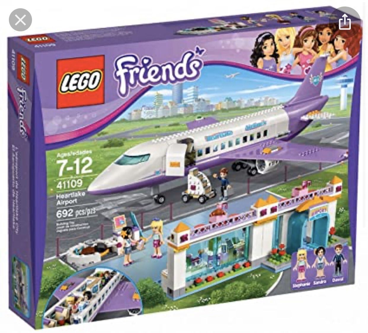 LEGO Friends 41109 Heartlake Airport Airliner Plane
