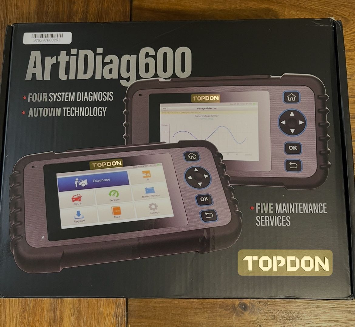 TOPDON ArtiDiag600 OBD2 Scanner - Professional 4-System Diagnostic Tool with 5 Service Functions & AutoVIN Technology * Key Feature
