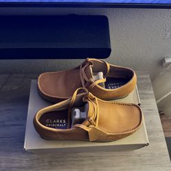 Clarks Wallabee Tan Leather Shoes
