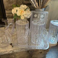 Crystal Looking Plastic Serving Set-9 pieces