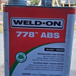 Weld*on 778 ABS Black 1 Gallon Only For Abs Plastic 