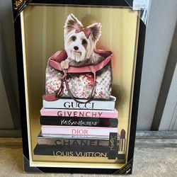 FASHION BRANDS YORKIE PUPPY PICTURE WALL DECOR NEW 