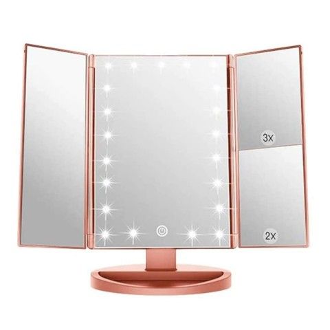 3 Folds Lighted Vanity Makeup Mirror