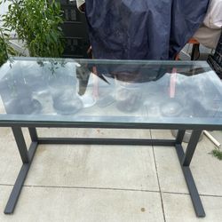 Metal Glass Desk