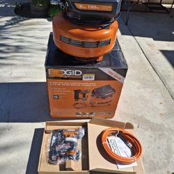 Ridgid 6 Gal. Air Compressor And 2-1/8 in. 18 Ga. Brad Nailer 