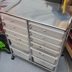 12-Drawer Wheeled Craft Utilitiy Cart