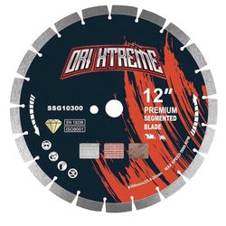 12 Inch Diamond Saw Blade, Segmented General Purpose Blade Dry/Wet Cutting Concrete