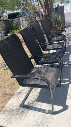 Gorgeous Metal Rattan in or out chairs