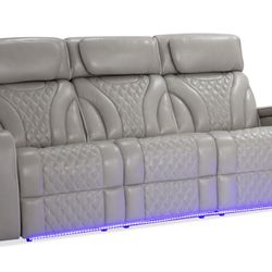 Leather Power Reclining Sofa 