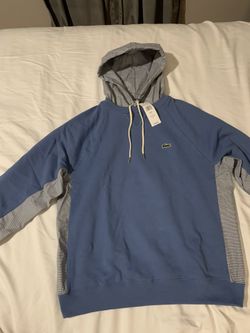 Brand New Lacoste Tattersail Plaid & Fleece Hoodie Size Medium