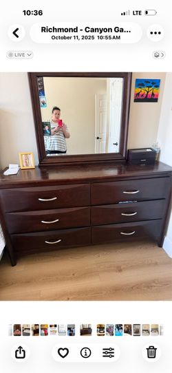 Dresser with mirror
