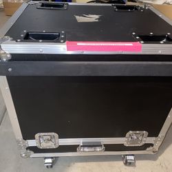flight road case used for transporting audio, video, or lighting equipment.