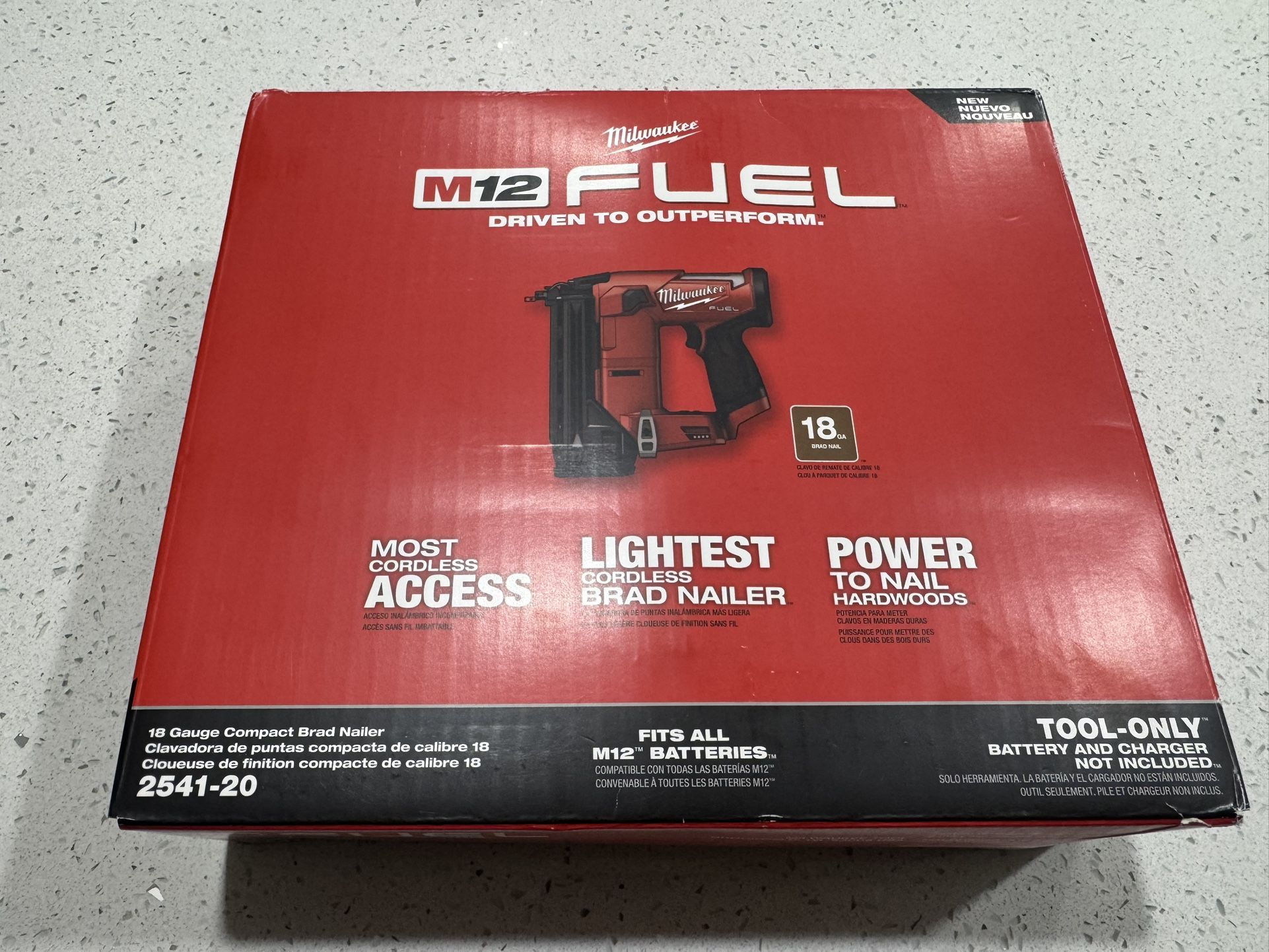 Milwaukee M12 18g Brad Nailer New