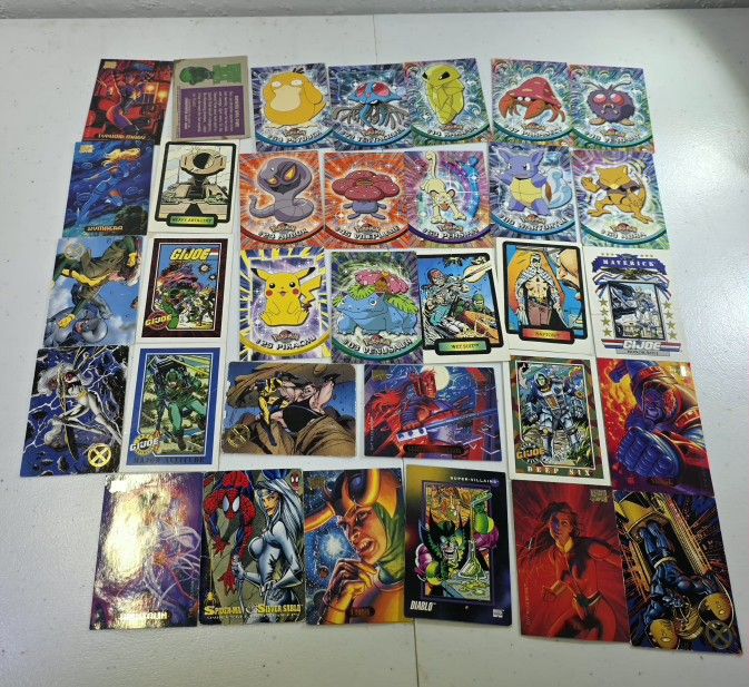 Vintage Pokemon And Gi Joe Cards Lot