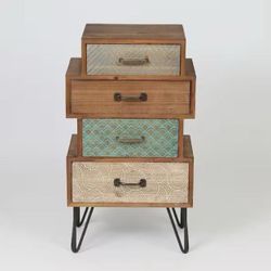 . 4-Drawers End Table 