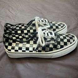 Very Rare Vans See Threw Checkerboard Ms Size 7 Ws Size 8.5