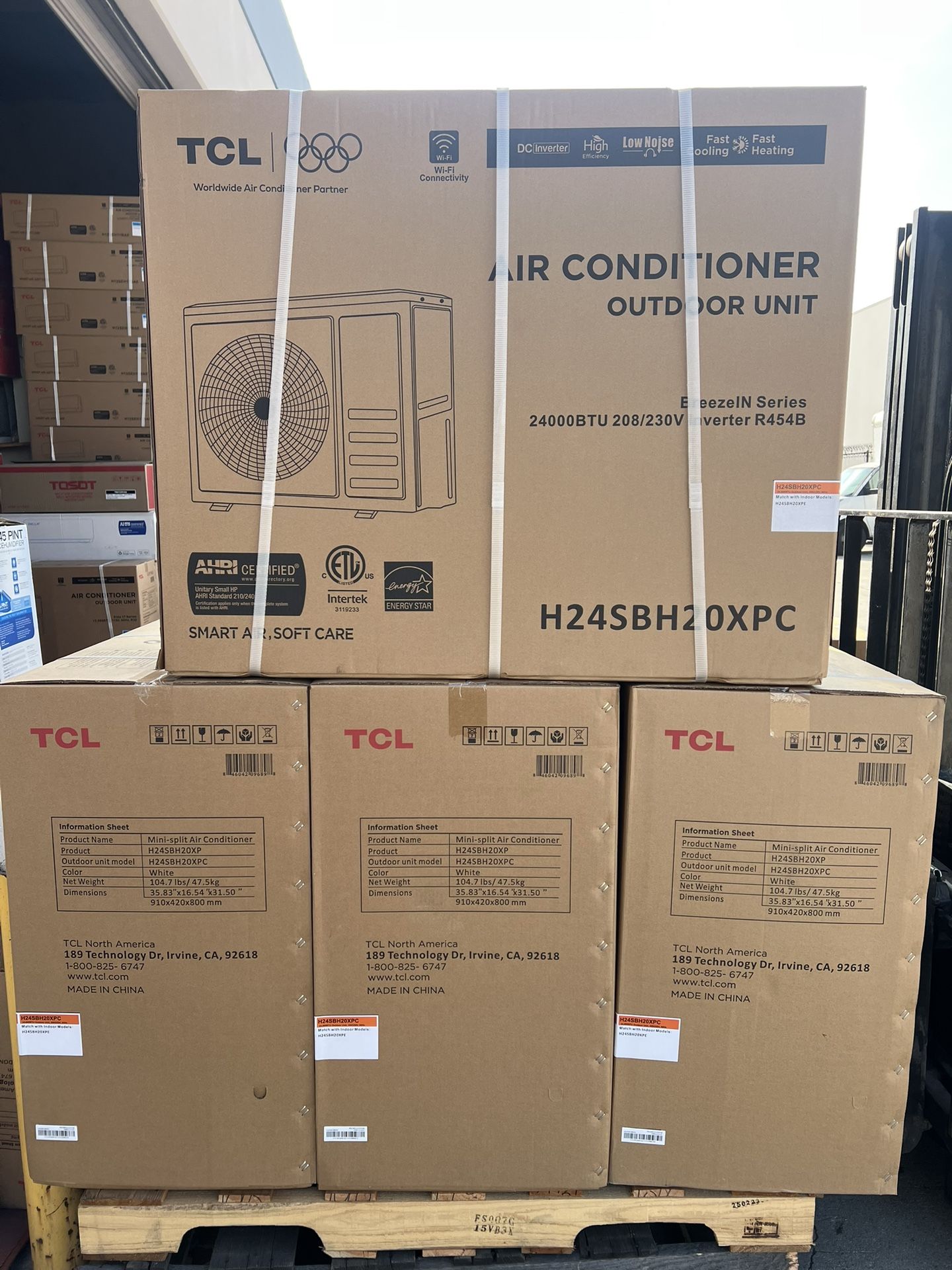 New TCL 24,000 BTU/ 2 Ton Mini Split Air Conditioner, Heats & AC, 230V, 20 SEER2