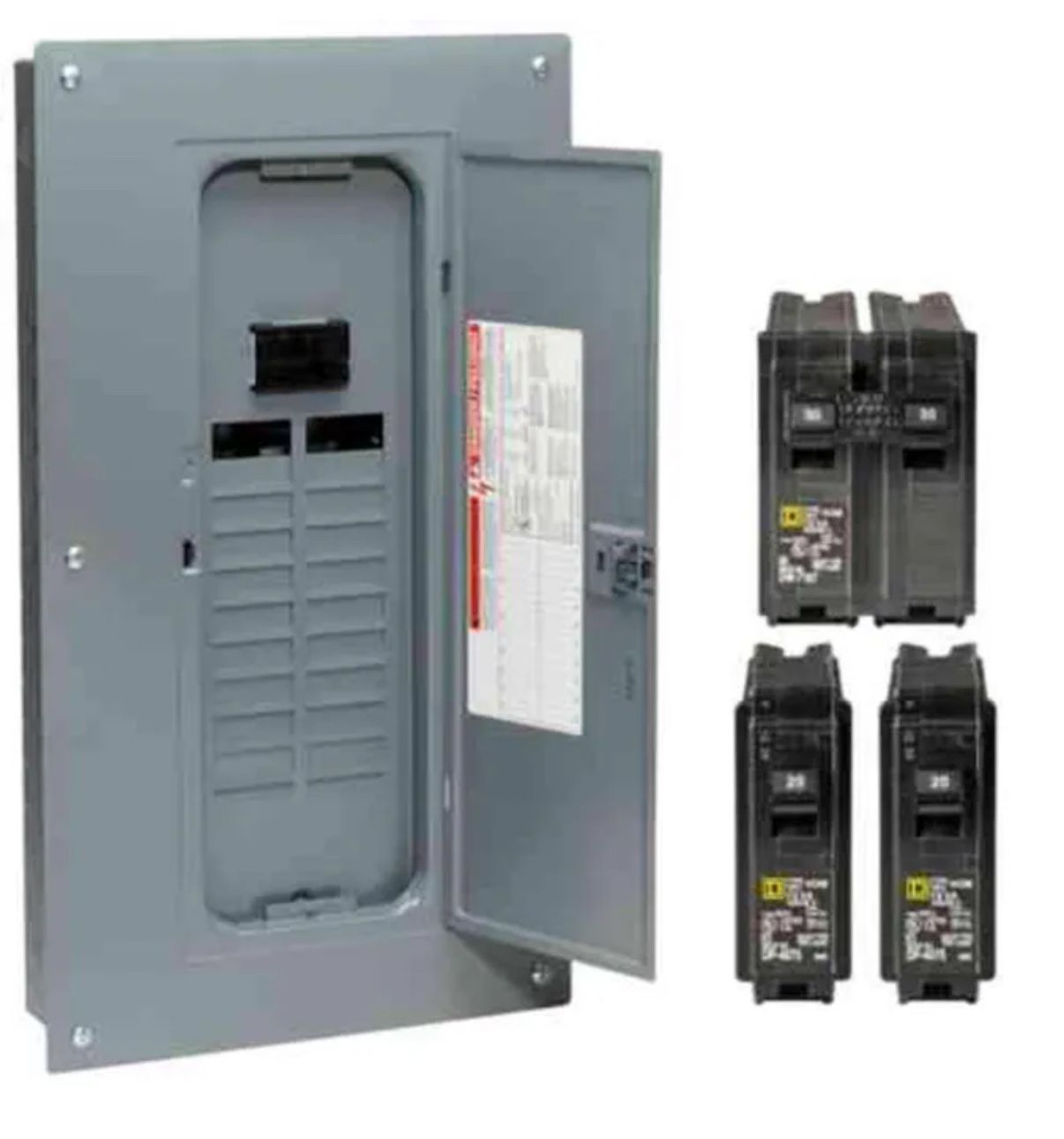 Square D Indoor Main Breaker 100 Amp 20 Spaces 40 Circuit Plug On Neutral Value Pack New In Box