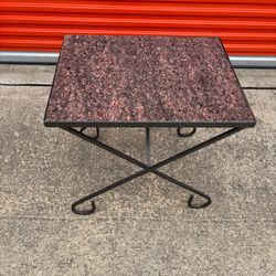 Granite Top Side Table