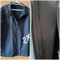 2XL Mens Neoprene Lightweight Coat - Black -  Sharp LOOKING