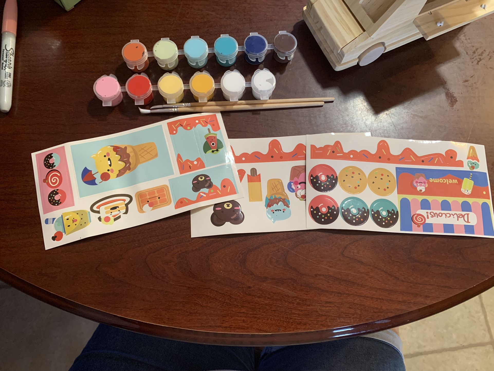 Wooden decorate your own ice cream truck