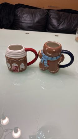 Gingerbread Mug And Gingerbread house Mug 