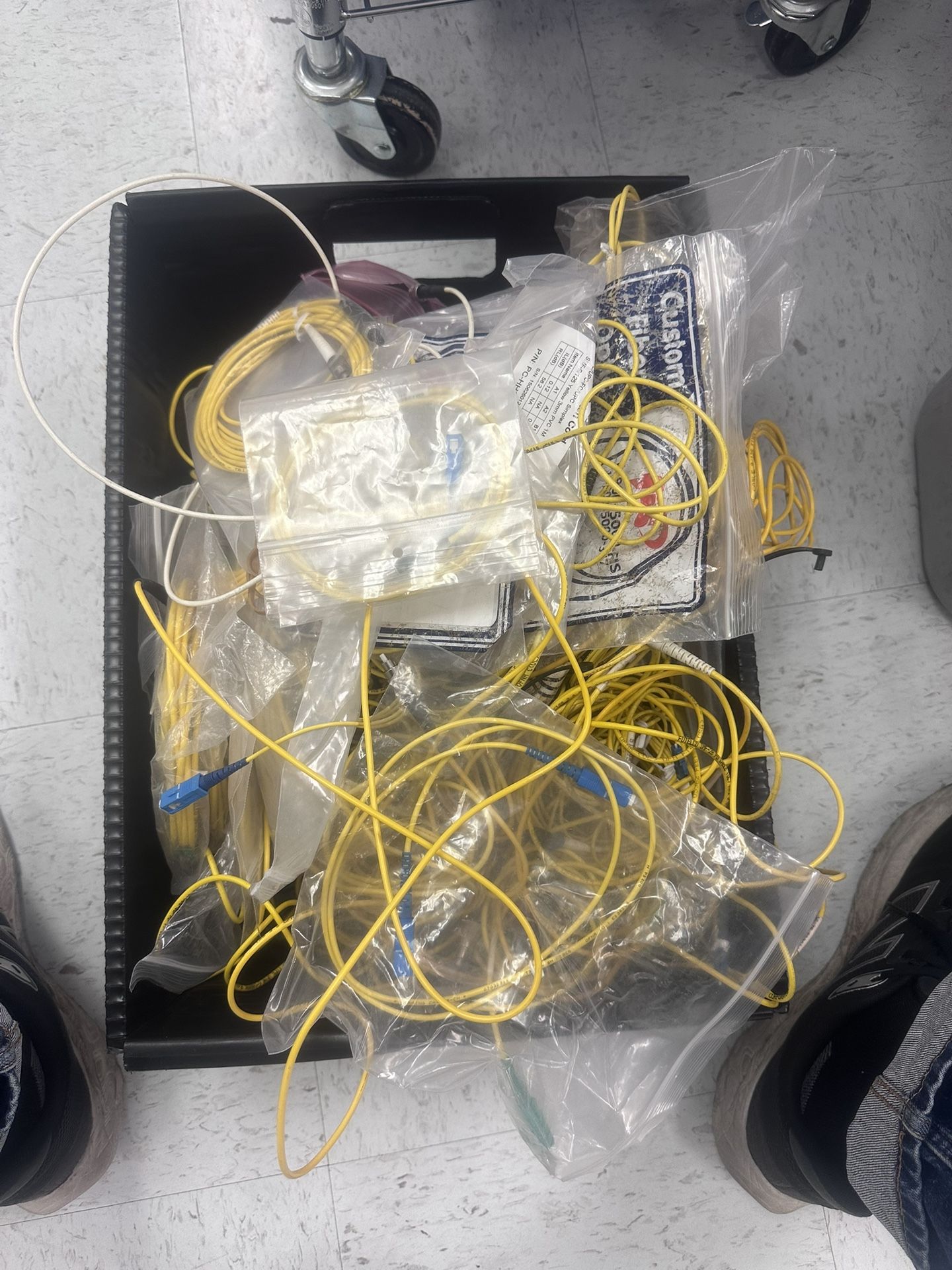 Box Of Yellow Fiber Optic Cables,All Products : American Fashion Style Bags On Sale