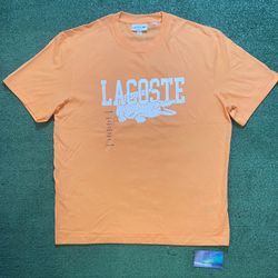 Lacoste orange croc logo tee