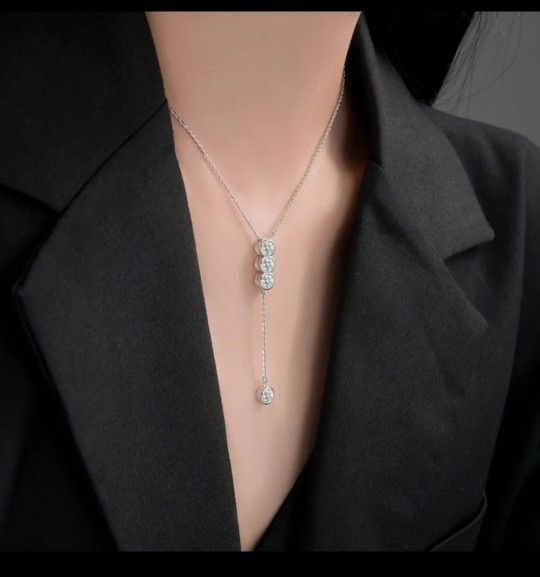 GRA Certified 2 CTTW* Choker /bezel Cut Moissanite Diamond Necklace 