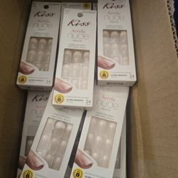 6 boxes of Acrylic Nude French M press on