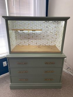 Mini Bar Cabinet – LED Lighting & Wine Glass Rack