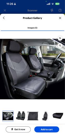 Auto Drive 2-Piece Rival Carbon Fiber Premium Leather Car Seat Cover  Black - Universal Fit, 2002SC10 Brand New