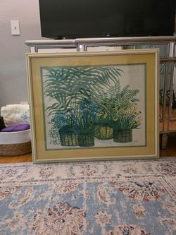 Vintage 1970s Framed "Primavera" Print By Ida Pellei