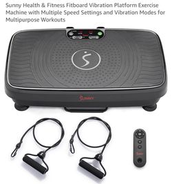 Sunny Health & Fitness Fitboard Vibration Platform Exercise Machine with Multiple Speed Settings and Vibration Modes for Multipurpose Workouts S