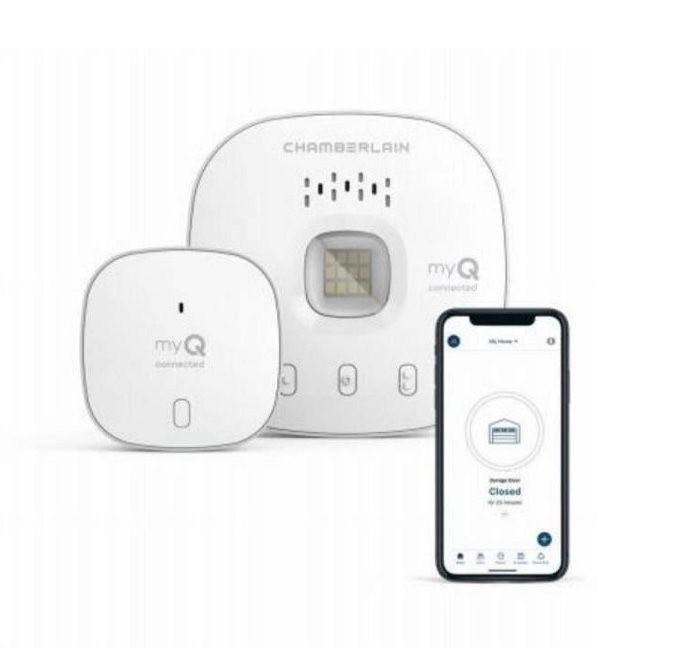 Chamberlain myQ-G0401 Wi-Fi Smartphone Garage Door Opener Control - Wireless Garage Hub and Sensor with Wi-Fi & Bluetooth - Smartphone Controlled