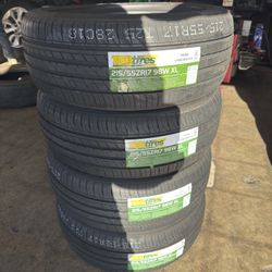 215/55R17 FOUR NEW TIRES WITH FREE ALIGNMENT 