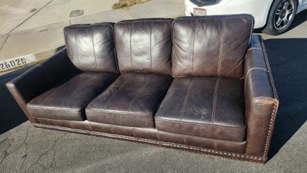 Leather couch sofa