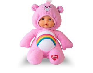 Nenuco Cheer Bear - Pink Care Bear 14" Baby Doll with Soft Body for Ages 3+
