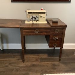Kenmore Sewing Machine Plus Cabinet. Must Pick Up
