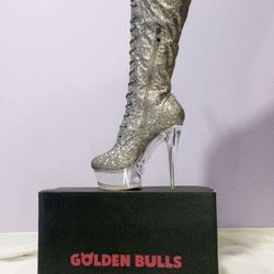 Golden Bulls Xalapa-05 Glitter Knee-High Boots 