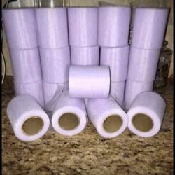 Set of 20 rolls wedding/event tulle•3inches•25yards•Ltsheer violet•$15