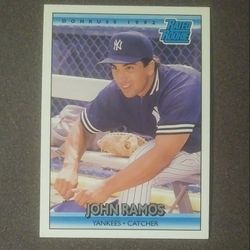 1991 Leaf 1992 Donruss John Ramos New York Yankees N.Y. #15 Rated Rookie Baseball Card Vintage Collectible Sports MLB Trading Major League Pro 