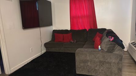 Sectional gray couch