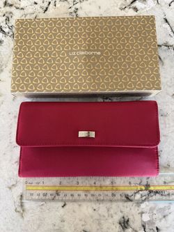 Liz Claiborne red wallet with box